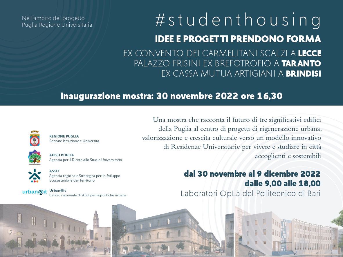 #Studenthousing. Idee e progetti prendono forma