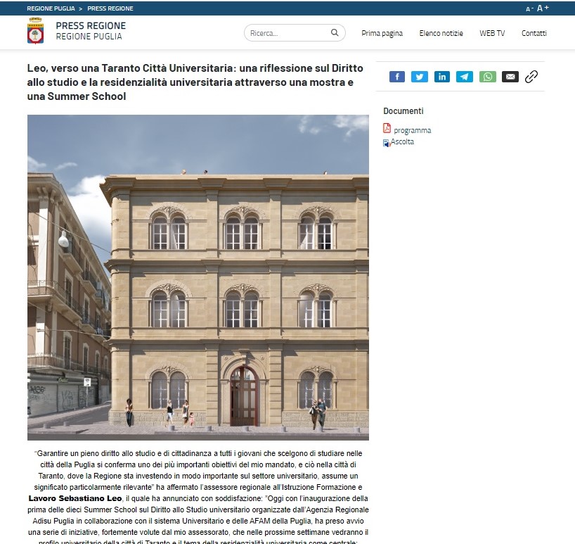 PRESS REGIONE comunica